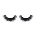 Pair of black false eyelashes on a white background