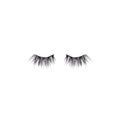 Pair of black false eyelashes on a white background